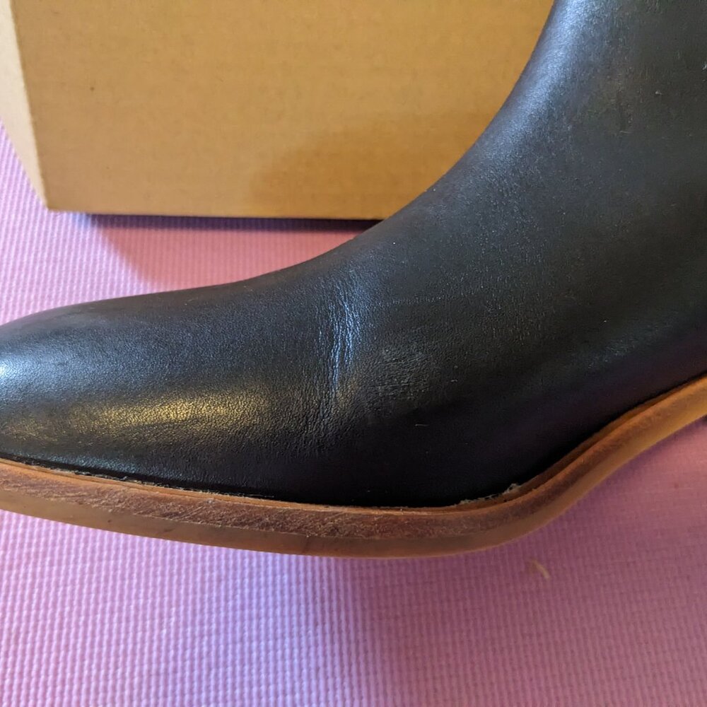 Soludos Venetian Bootie Sz 9 Black Leather - Picture 6 of 7